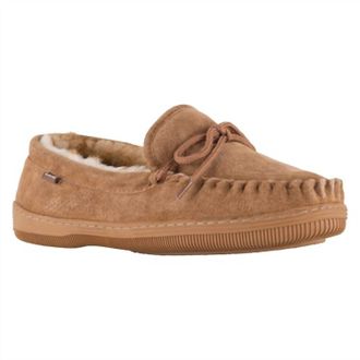 Lamofootwear Mens Moccasin Slipper In Chestnut