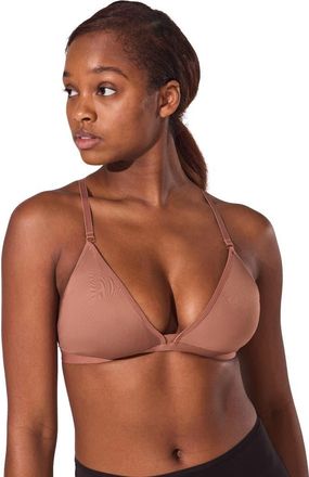 Capezio Deep Neck Clear Back Bra in Dark Brown at Nordstrom, Size X-Small