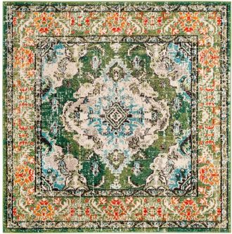 Safavieh Alfombra Verde bosque/Azul claro 122 X 122 cm