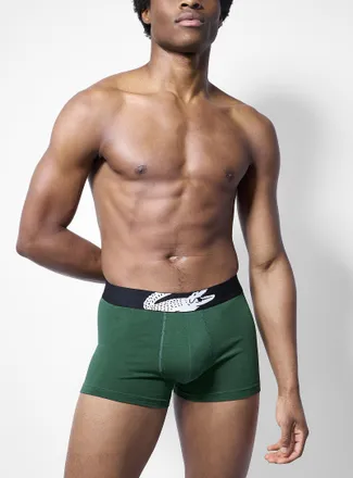 Lacoste Mens 3 wide-croc waist trunk Cotton