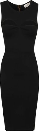 Elisabetta Franchi Patterned Fitted Stretch Knit Dress