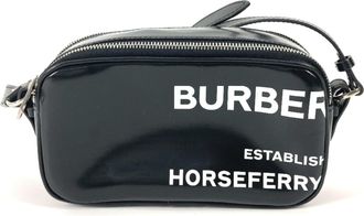 Burberry Black Leather Shoulder Bag (Pre-Owned)
