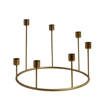 Be Home Kent Candlestick Wreath in Gold - Large at Nordstrom