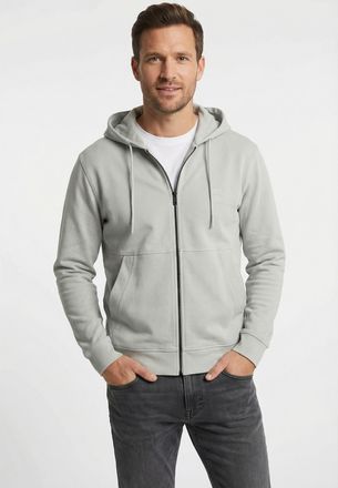 Boss Orange by Hugo Boss Kapuzensweatjacke BOSS ORANGE Zetalky, Herren, Gr. 4XL, silber043, Sweatware, Obermaterial: 100% Baumwolle, loose fit h&uuml;ftbedeckend, B&uuml;ndchen, Sweatja