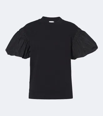 Patou Puff-sleeve cotton jersey T-shirt