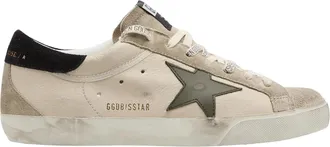 Golden Goose Green Leather Superstar Sneakers