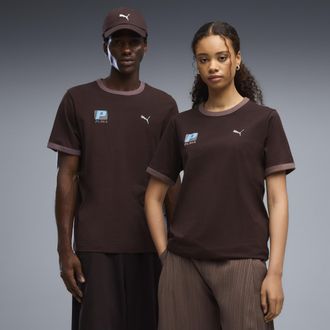 Puma T-shirt FUTURO. PUMA. ARCHIVE Ringer unisex, Abbigliamento, Marrone, XXL