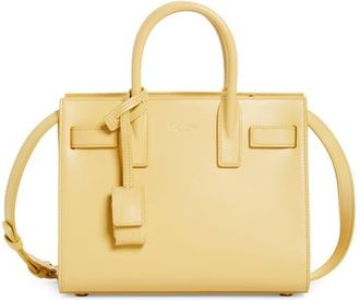 Saint Laurent Nano Sac de Jour Leather Tote in Soft Lemon at Nordstrom