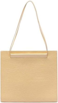 Louis Vuitton Pre-owned The Saint Tropez Shoulder Bag - Dames - Vintage Schoudertas - Beige - ONE Size - Leer - Vintage