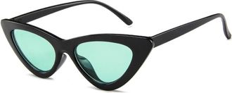 Generic Triangle Small Frame Mens And Womens Vacation Photo Sunglasses Outdoor Commuting Sports Party Sun Glasses(Green)