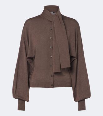 Jacquemus C&aacute;rdigan Losange en mezcla de seda con lazada