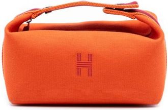 Herm&egrave;s Pre-owned Mini Bags, female, Orange, Size: ONE SIZE Pre-owned Canvas Pouch
