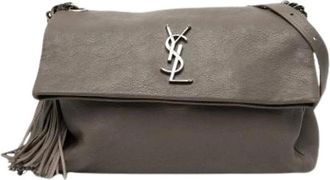 Saint Laurent Pre-owned Cross Body Bags, female, Gray, Size: ONE SIZE Pre-owned The West Hollywood Crossbody Bag