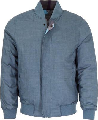 Lords of Harlech Jenkin Reversible Bomber Jacket in Slate at Nordstrom, Size X-Large