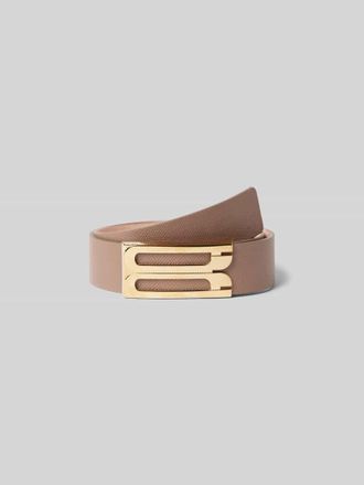 Victoria Beckham G&uuml;rtel mit Label-Detail in Taupe, Gr&ouml;&szlig;e 70