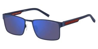 Tommy Hilfiger Blue Multilayer Rectangular Mens Sunglasses TH 2087/S 0FLL/VI 57