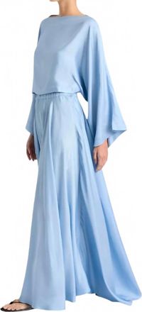 Bondi Born Como Maxi Skirt In Sky Blue