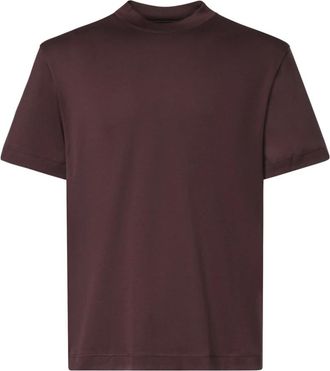 Eleventy T-shirt met ronde hals - Heren - Tops - Rood - Maat: 2XL Katoen