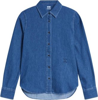 Closed Camisa Color Azul - Dames - Spijkeroverhemden - Blauw - M - Katoen - Overhemden