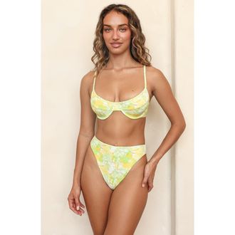 Dippin' Daisy's Swimwear Besties High Waisted Bikini Bottom in Lime Mojito at Nordstrom, Size X-Small