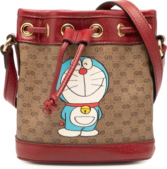 Gucci Doraemon Micro GG Supreme Doraemon Bucket Bag