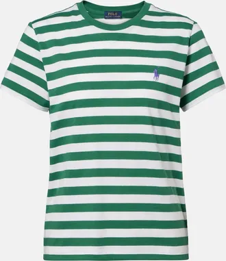 Polo Ralph Lauren Logo striped cotton jersey T-shirt