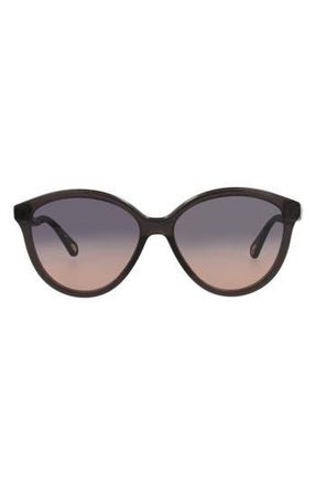 Chlo&eacute; 57mm Round Sunglasses in Dark Grey/Blue at Nordstrom Rack