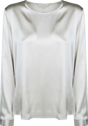 Antonelli Adige T-shirt ML Seta - Dames - Blouses - Beige - M - Satijn - Overhemden