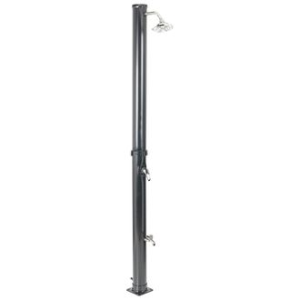 Beliani Ducha Solar Independiente De Exterior Pvc Con Energ&iacute;a Solar Negro Elqui