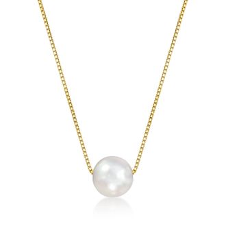 RS Pure by Ross-Simons 5-5.5mm Cultured Pearl Necklace in 14kt Yellow Gold