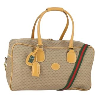 Gucci Pre-owned Weekend Bags, female, Beige, Size: ONE SIZE Pre-owned Plastic Weekend Bag