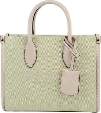 Michael Kors Michael Kors Mirella Small Powder Blush Canvas Shopper Crossbody Handbag Womens Purse