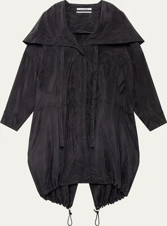 Another Tomorrow Oversized Drawcord Hooded Parka