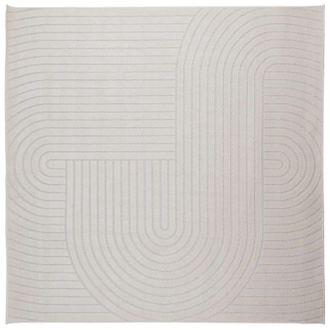 vidaXL Alfombras De &Aacute;rea Cuadrado Palmeras Crema 120 X 120 Cm Vidaxl