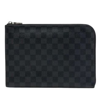 Louis Vuitton Pre-owned Damier L-Zip Clutch - - Pre-owned - Uomo - Nero - ONE SIZE