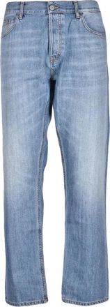 Dondup Light Blue Structured Denim Jeans For Contemporary Style