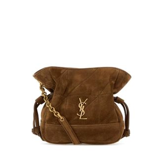 Saint Laurent Brown Suede Mini Jamie Bucket Bag