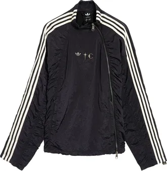 adidas x Thug Club Woven Logo Relaxed Track Jacket Asia Sizing Black Silver Metallic KC2200