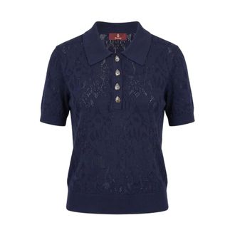 Dondup Dt497 Poloshirt - Dames - Tops - Blauw - Maat: M Zijde