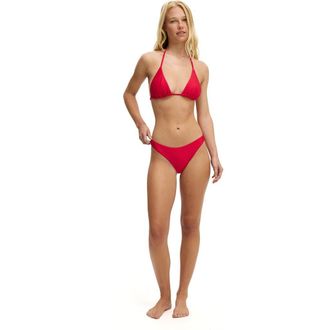 Cotton On Womens Full Bikini Bottom in Spicy Red Shimmer at Nordstrom, Size X-Small