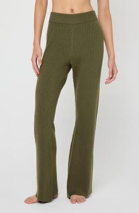 Spiritual Gangster Victoria Rib Pants in Spruce at Nordstrom Rack, Size X-Small
