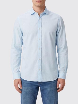 Boglioli Camicia slim fit in cotone a maniche lunghe con collo francese