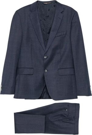 HUGO BOSS Heren, Pakken, Blauw, Maat: XL Wol