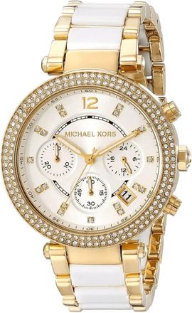 Michael Kors Parker Horloge - Dames - Horloges - Geel - ONE Size - Accessoires