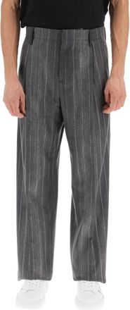 Versace Mens Printed Wool Pant - Grey - Size EU 50 (Mens)