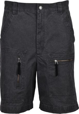 Isabel Marant Mid-Thigh Relaxed Fit Cotton Shorts