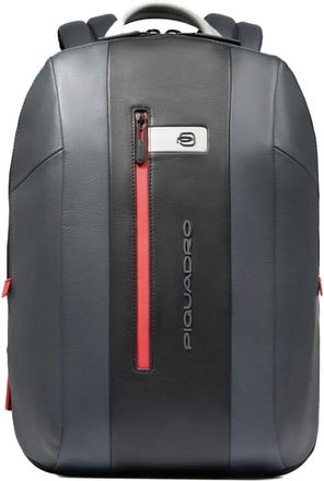 Piquadro Uitbreidbare Laptop Rugzak - Heren - Rugzakken - Zwart - ONE Size - Leer - Tassen