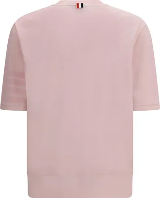 Thom Browne Mens 4-Bar Cotton Jersey T-Shirt Lt Pink T-Shirts And Polos