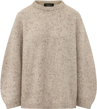 Fabiana Filippi Beige Knitted Crew Neck Sweater