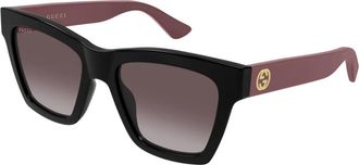 Gucci Gg 1714S Zonnebril - Dames - Zonnebrillen - Zwart - 54 MM - Accessoires